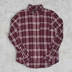 Men’s Burgundy Plaid Flannel
